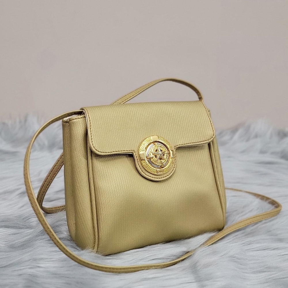 VINTAGE RODO ITALY Gold Mini Cross Body Bag